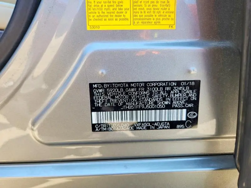 2018 LEXUS LS 500 BASE  