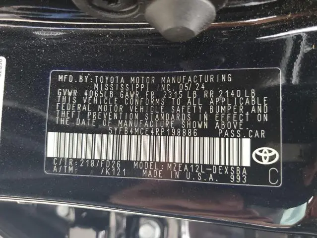 2024 TOYOTA COROLLA NIGHT SHADE  