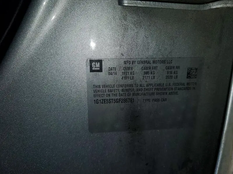 2016 CHEVROLET MALIBU LT  