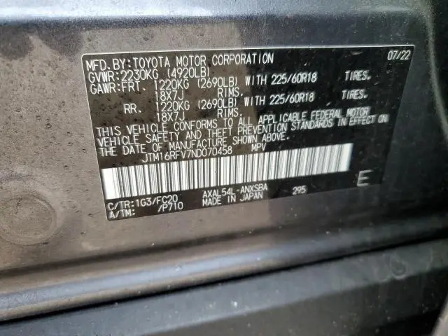 2022 TOYOTA RAV4 SE  