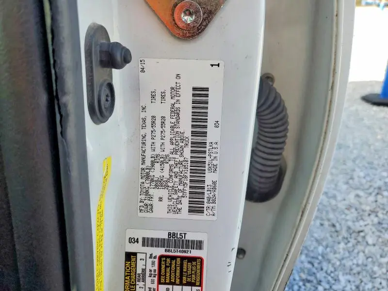 2015 TOYOTA TUNDRA LIMITED  