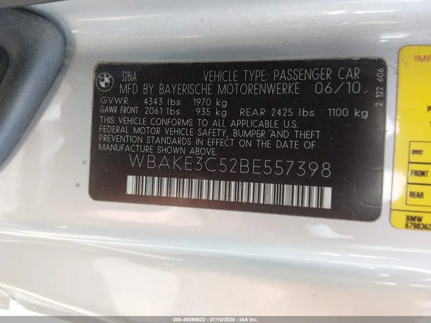 2011 BMW 328I  