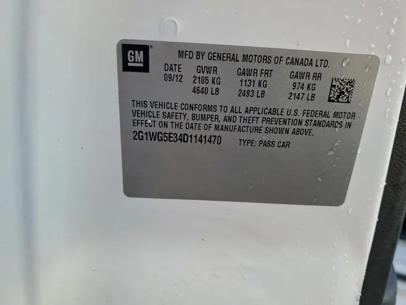 2013 CHEVROLET IMPALA LT  