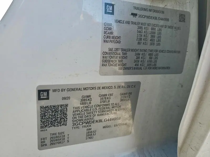 2020 CHEVROLET SILVERADO C1500 RST  