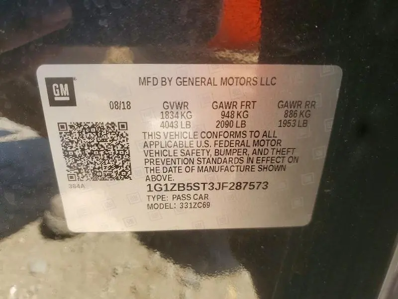2018 CHEVROLET MALIBU LS  