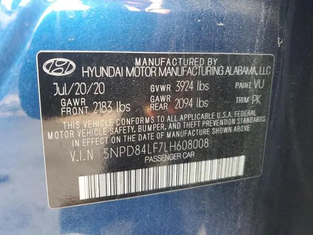 2020 HYUNDAI ELANTRA SEL  