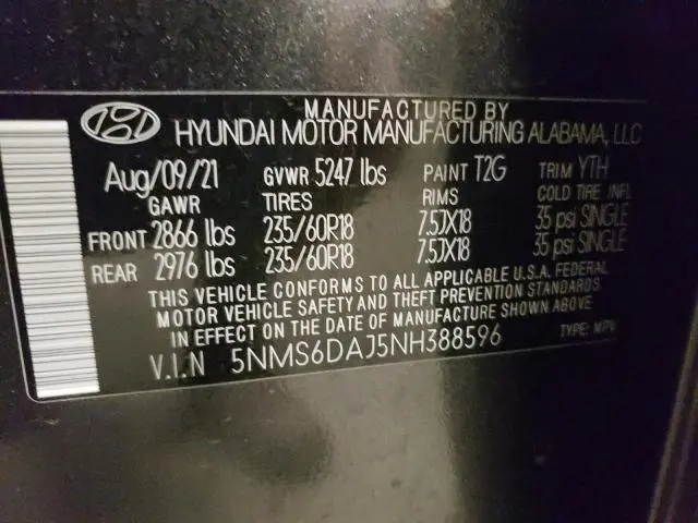 2022 HYUNDAI SANTA FE SEL  