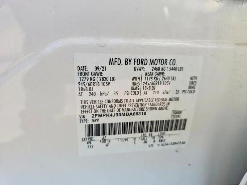 2021 FORD EDGE SEL  