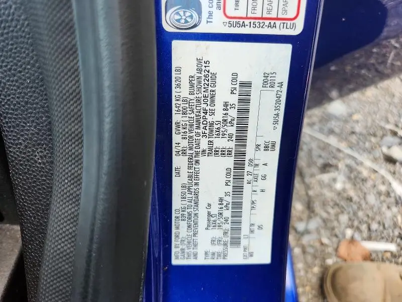 2014 FORD FIESTA TITANIUM  