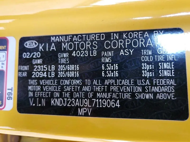 2020 KIA SOUL LX  