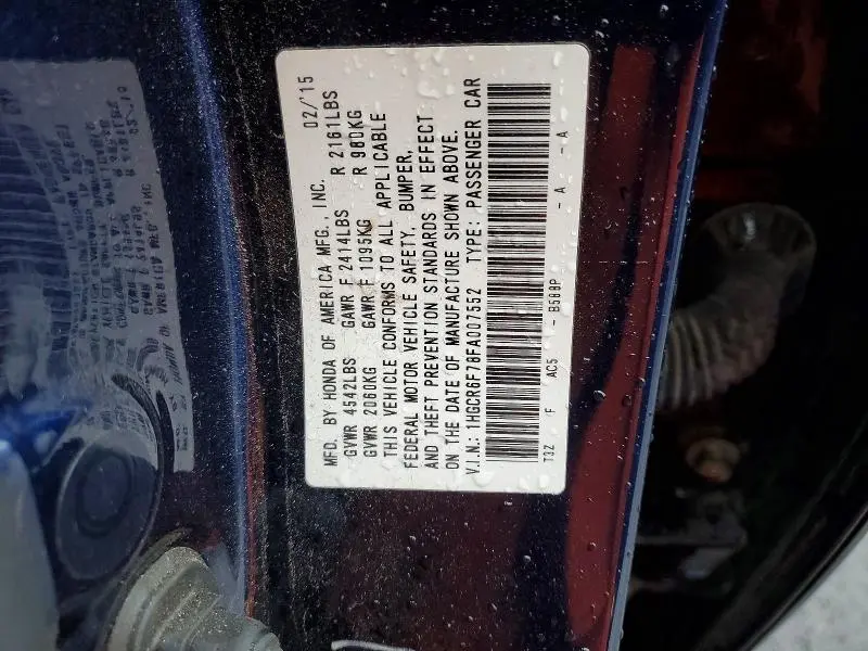 2015 HONDA ACCORD TOURING HYBRID  