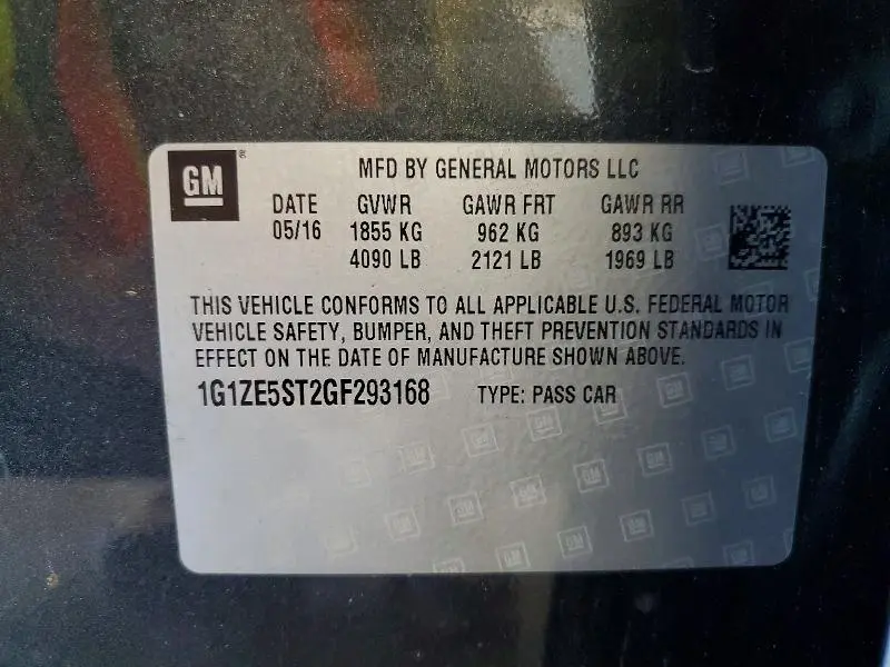 2016 CHEVROLET MALIBU LT  