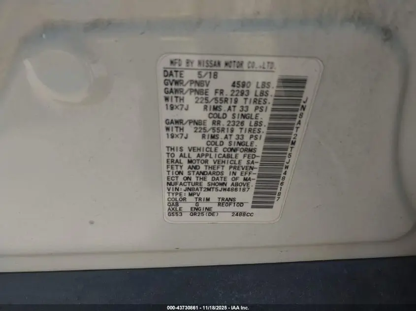 2018 NISSAN ROGUE SL