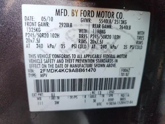 2010 FORD EDGE LIMITED  