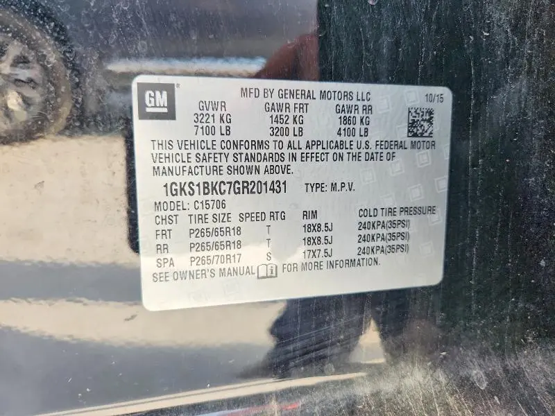 2016 GMC YUKON SLT  