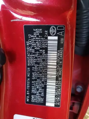 2012 TOYOTA COROLLA BASE  