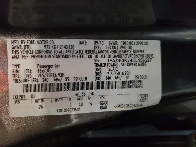 2014 FORD FOCUS SE  