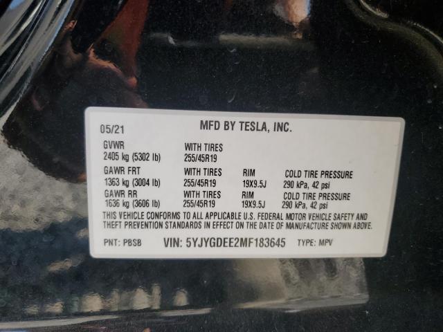 2021 TESLA MODEL Y 