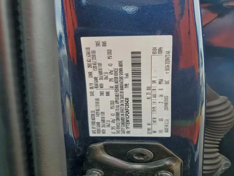 2019 FORD F150 SUPERCREW  