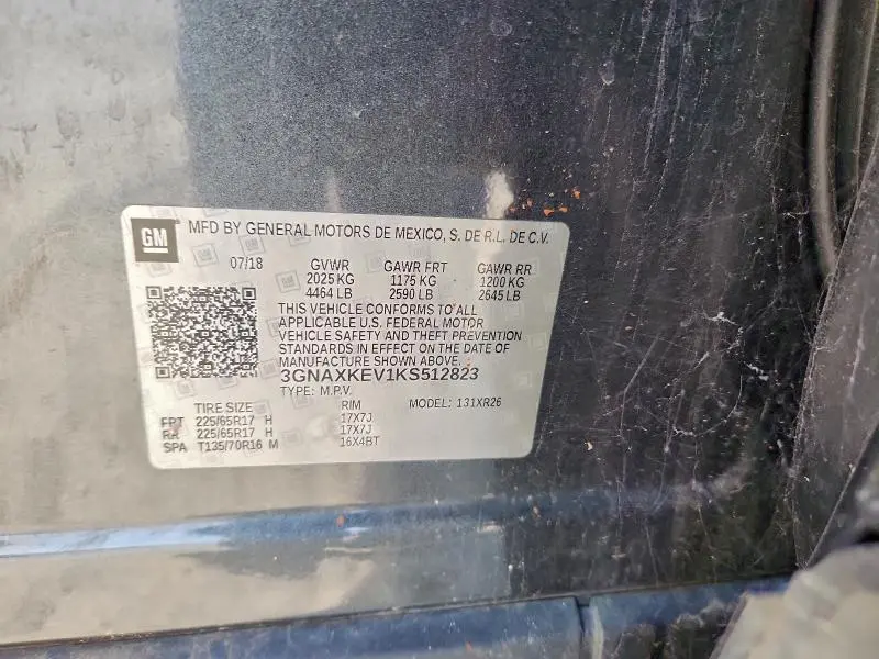 2019 CHEVROLET EQUINOX LT  