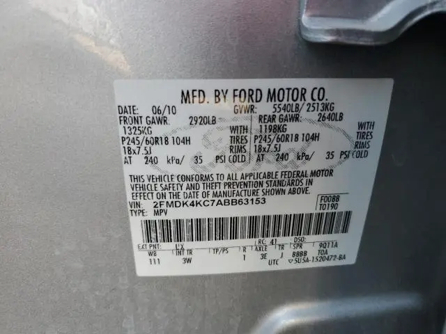 2010 FORD EDGE LIMITED  