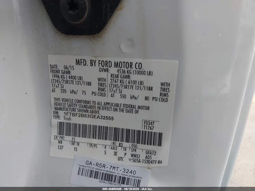 2016 FORD F-250 XL