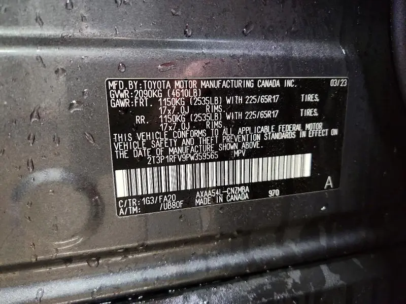 2023 TOYOTA RAV4 XLE  