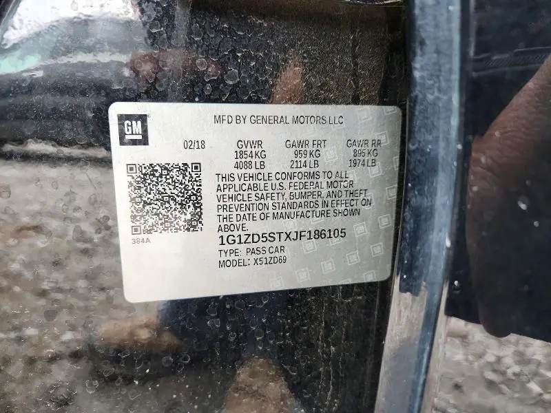 2018 CHEVROLET MALIBU LT  