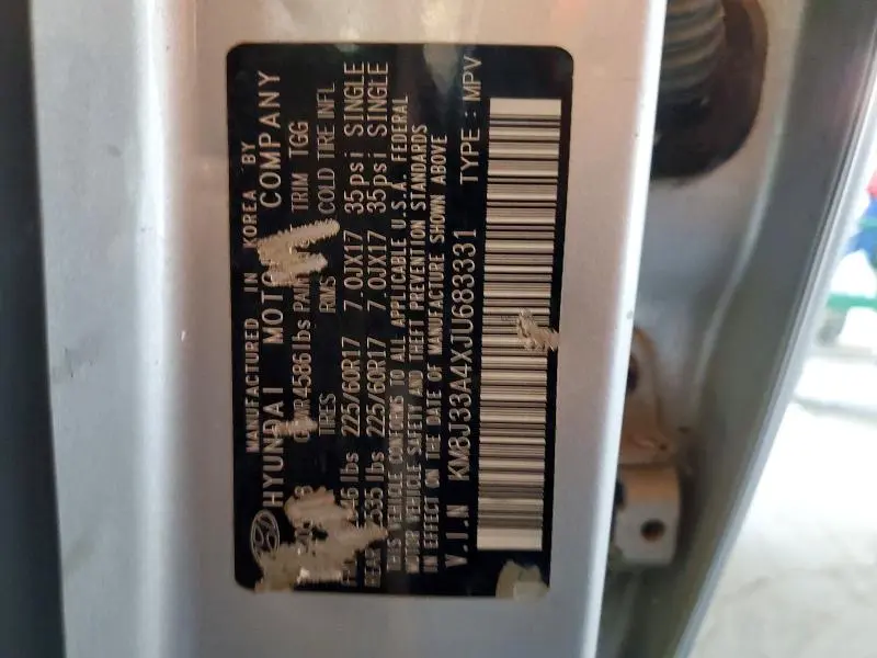 2018 HYUNDAI TUCSON SEL  