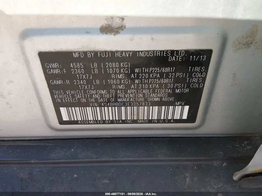 2014 SUBARU OUTBACK 2.5I PREMIUM