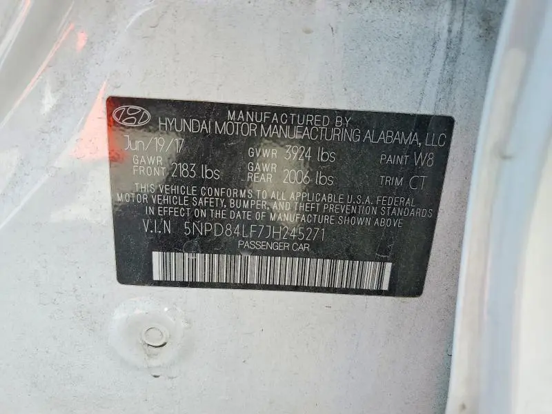 2018 HYUNDAI ELANTRA SEL  