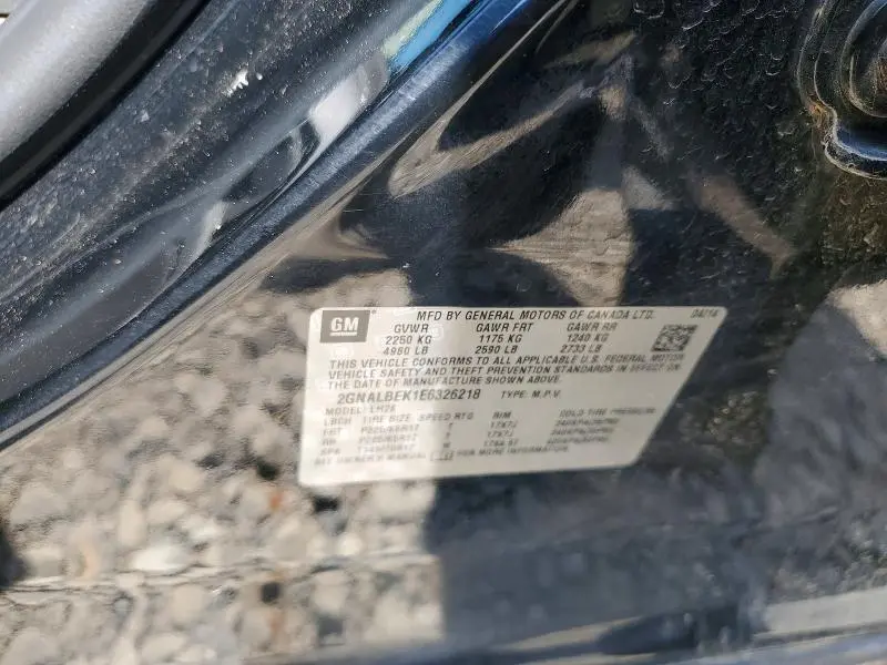 2014 CHEVROLET EQUINOX LT  