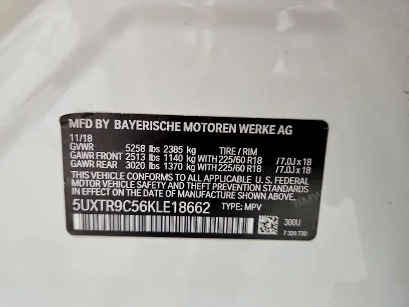 2019 BMW X3 XDRIVE30I  