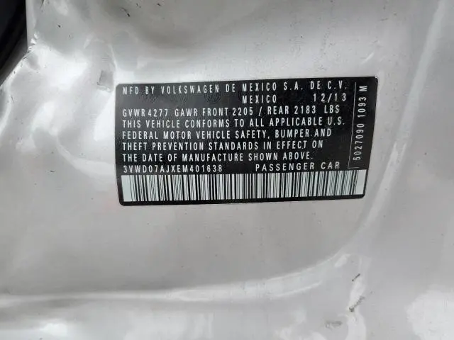 2014 VOLKSWAGEN JETTA SE  