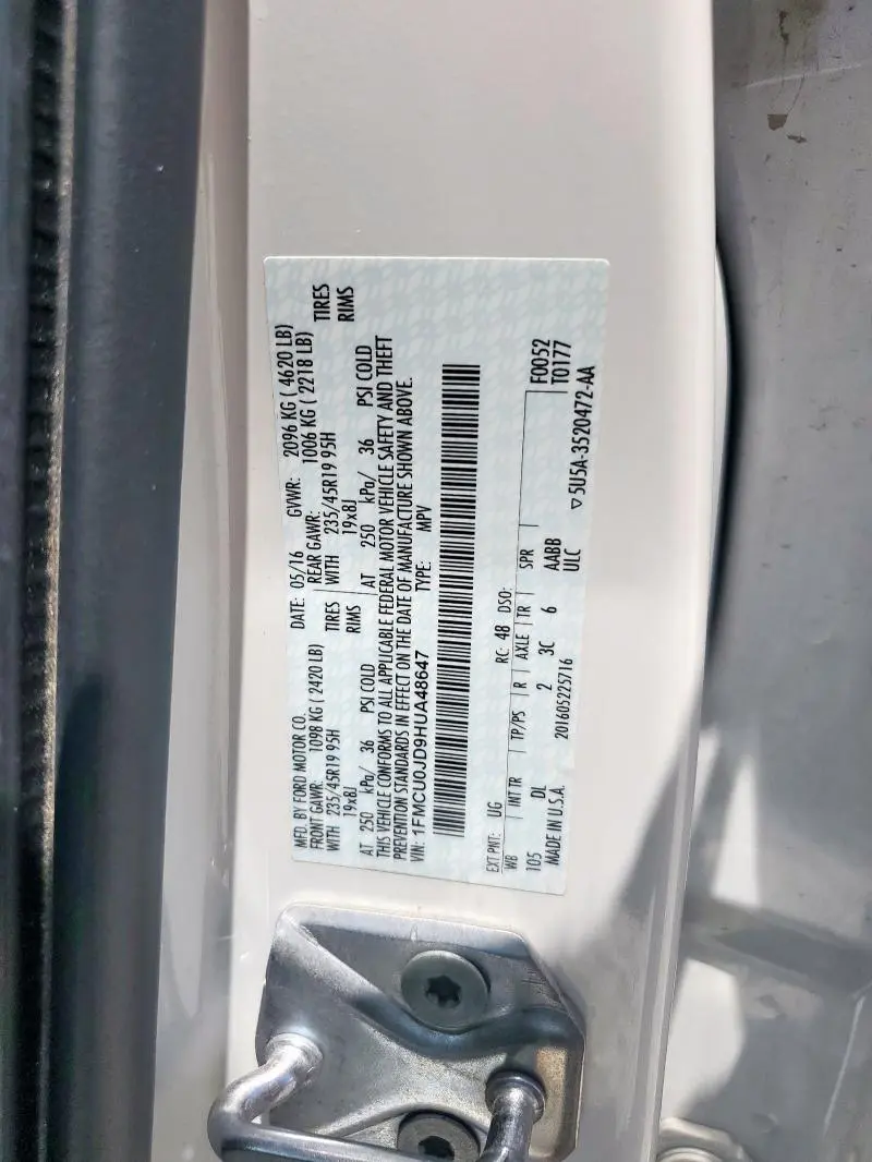 2017 FORD ESCAPE TITANIUM