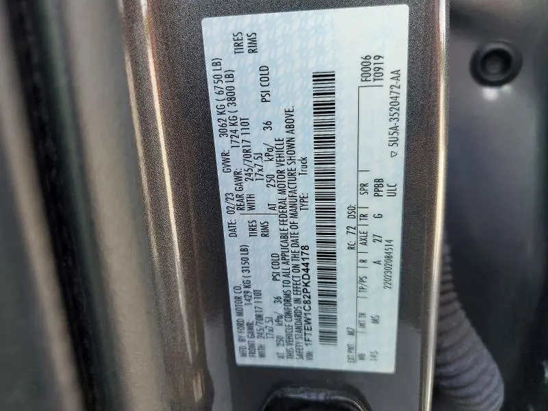 2023 FORD F150 SUPERCREW  