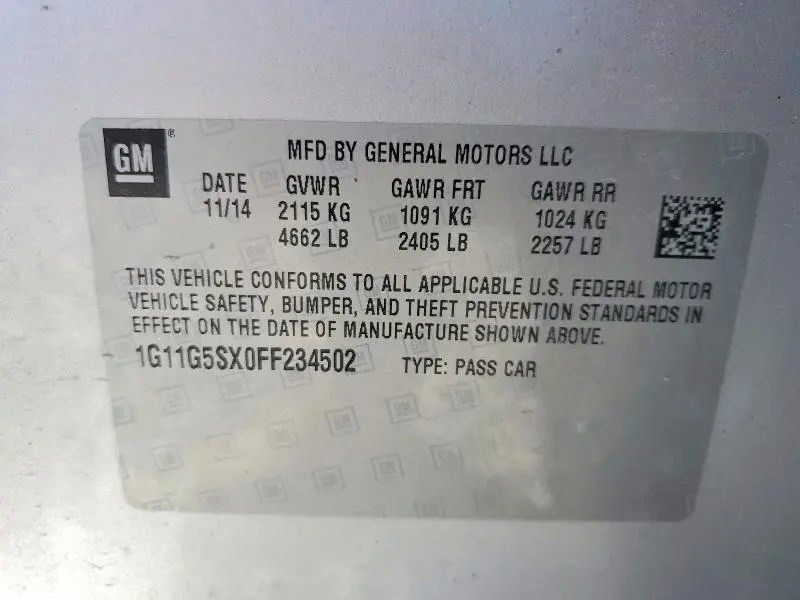 2015 CHEVROLET MALIBU LTZ  