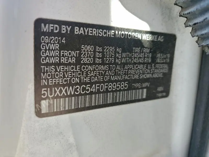 2015 BMW X4 XDRIVE28I  