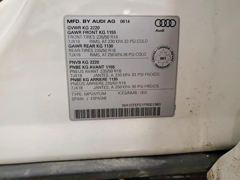 2015 AUDI Q3 PREMIUM PLUS  