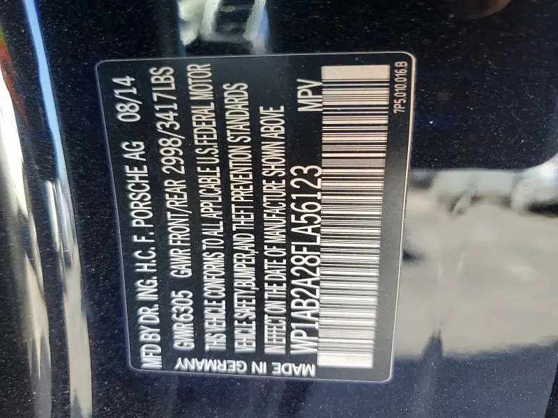 2015 PORSCHE CAYENNE S  