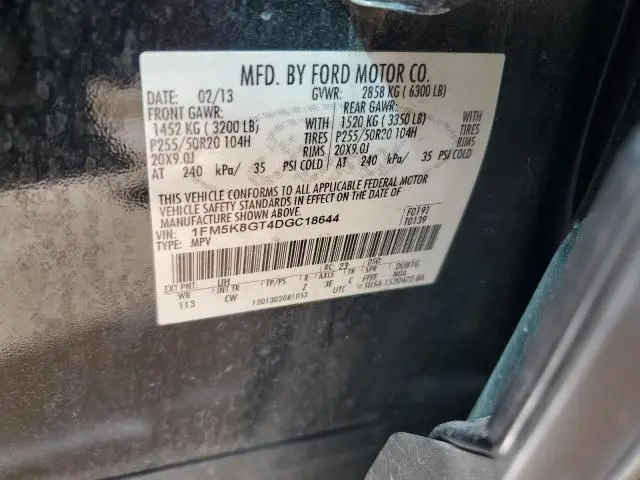 2013 FORD EXPLORER SPORT  