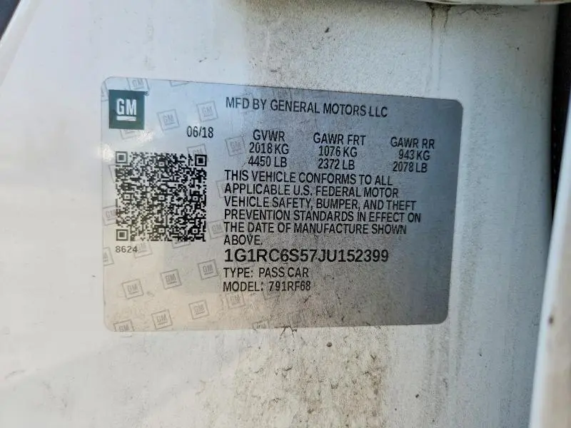 2018 CHEVROLET VOLT LT  