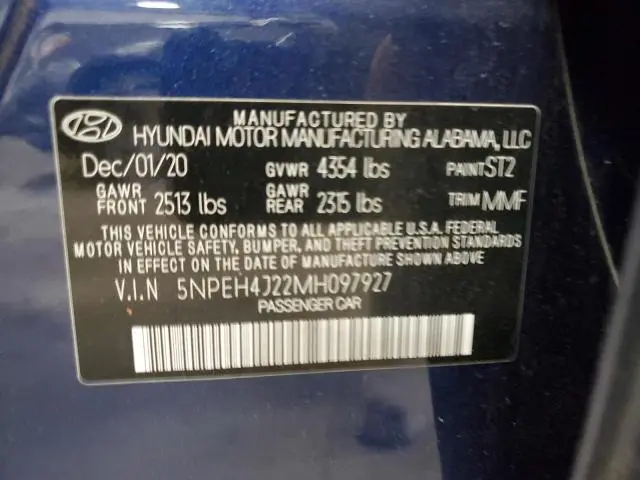 2021 HYUNDAI SONATA LIMITED  