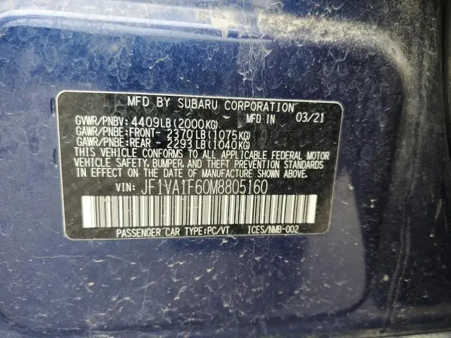 2021 SUBARU WRX PREMIUM  