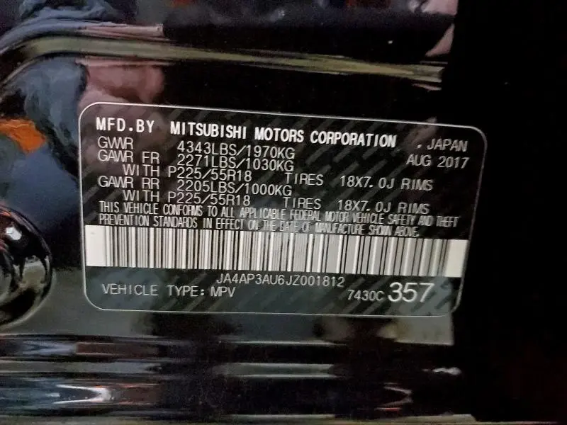 2018 MITSUBISHI OUTLANDER SPORT ES  