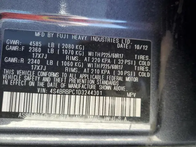 2013 SUBARU OUTBACK 2.5I LIMITED  