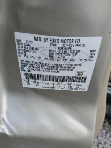 2012 FORD ESCAPE XLT  