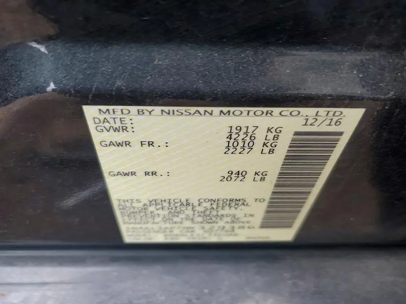 2017 NISSAN ALTIMA 2.5  