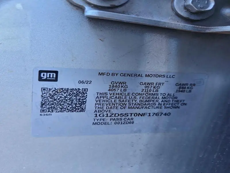 2022 CHEVROLET MALIBU LT  