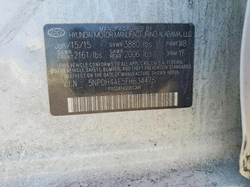 2015 HYUNDAI ELANTRA SE  
